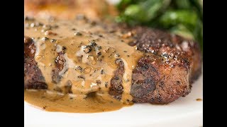 Steak with Creamy Peppercorn Sauce [upl. by Teeter]