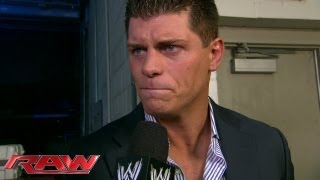 Cody Rhodes reacts to getting fired Raw Sept 2 2013 [upl. by Caputto]