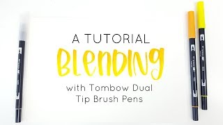 Blending with Tombow Dual Tip Brush Pens  Beginner Handlettering Tutorial [upl. by Aicsile]