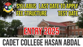 CADET COLLEGE HASAN ABDAL ADMISSIONS 2025 [upl. by Reina]