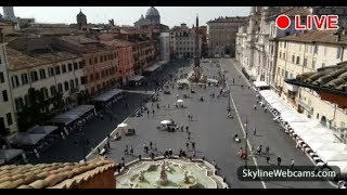 Live Webcam from Piazza Navona  Rome [upl. by Montague]