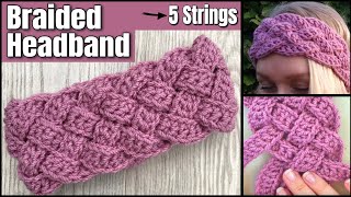 BRAIDED Headband Crochet Tutorial  EASY Crochet Pattern [upl. by Micah]