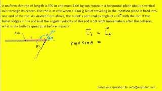 A uniform thin rod of length 0500 m and mass 400kg [upl. by Norag707]