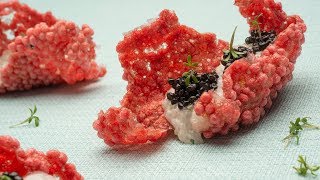 Crujiente de Tapioca con Tartar de Cigala  Martín Berasategui [upl. by Onoitna]