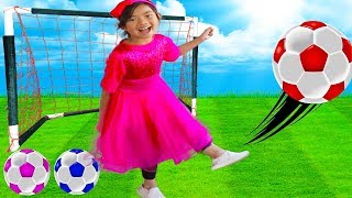 The Soccer Song Football Song  Toys and Colors Emma Pretend Play Nursery Rhymes amp Kids Songs [upl. by Hoxie]