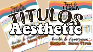 Titulos Aesthetic BONITOS en word  pt 1 [upl. by Morty529]