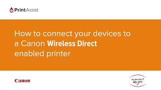 How to connect your devices to a Canon Wireless Direct enabled printer [upl. by Asle852]