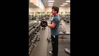 Bicep curling 80 lb dumbbells good form  6 203 [upl. by Keifer]