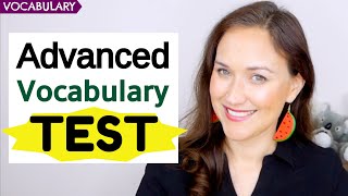 Advanced English Vocabulary Test  20 Advanced Words [upl. by Samella]