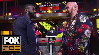 Wilder vs Fury II Two heavyweights talk trash go face to face  PRESS CONFERENCE  PBC ON FOX [upl. by Tommi975]