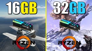 16GB vs 32GB RAM  Test on AMD Ryzen [upl. by Espy541]