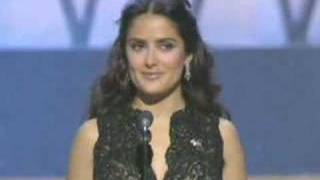 Salma Hayek presenting the Foreign Language Film Oscar to quotNowhere in Africaquot 2003 Oscars [upl. by Xad]