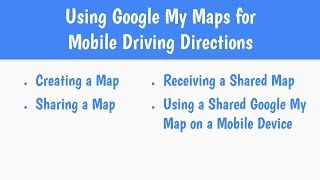 Driving Directions Using Google My Maps [upl. by Yznil]