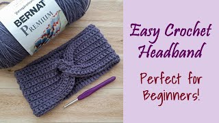 CROCHET Super Easy Headband for Beginners [upl. by Manon]