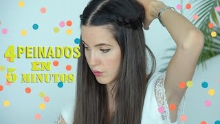 4 Peinados con Trenzas en solo 5 Minutos Bellos y Sencillos  Peace and Vogue [upl. by Mide]