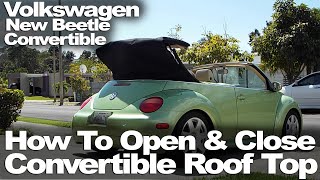 New Beetle Convertible How To Open amp Close the Roof [upl. by Kcarb772]