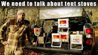 Tent Stoves Compared  My collection of wood burners [upl. by Vitia620]