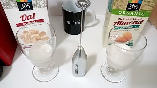 Oat Milk vs Almond Milk part 2 Frothing Test [upl. by Ztnahc]