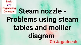 Steam nozzles using mollier diagram [upl. by Nnahgaem631]