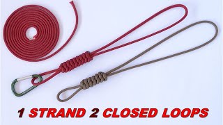 Single Strand 2 Closed Loops  Make a West Country Whipping Paracord Lanyard  Key Fob  DIY CBYS [upl. by Eiramait749]