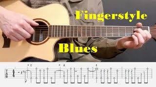 Easy Fingerstyle Blues with tabs [upl. by Juan]