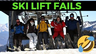 Funny SKI Lift Fails [upl. by Aicenav77]