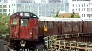 IRT Flushing Line Redbird Train Action at 33 St 811997 [upl. by Naicul213]