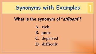 Synonyms with Examples 1  English Vocabulary Practice Test  Test Your English Vocabulary Skills [upl. by Boccaj]