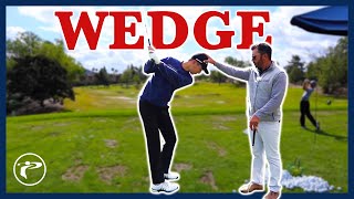 How To Hit Full Wedge Shots  College Golfer Lesson [upl. by Emmeram]