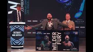 Full Deontay Wilder v Tyson Fury crazy London press conference  Warning contains bad language [upl. by Roberta]