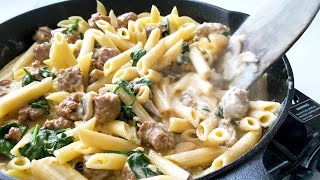 Creamy Italian Sausage Pasta Ready in 20 Mins [upl. by Alyks]