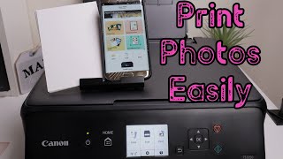 How To Print Photos From Smartphone Canon Pixma TS5050 Printer [upl. by Egamlat141]