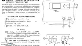 White Rodgers Thermostat Manual [upl. by Dulcie]