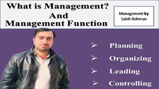 What is Management  Management Functions  Planning  Organizing  Leading  Controlling [upl. by Daisi]