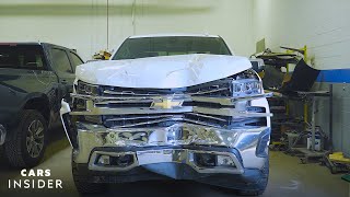 How Wrecked Cars Are Repaired  Cars Insider [upl. by Garwin]