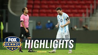 Messi Argentina outlast Colombia in penalty kicks to advance  2021 Copa America  FOX SOCCER [upl. by Naxela]