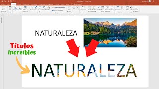 😱 Títulos increíbles COMO COMBINAR IMAGEN Y TEXTO EN PowerPoint [upl. by Akirret]