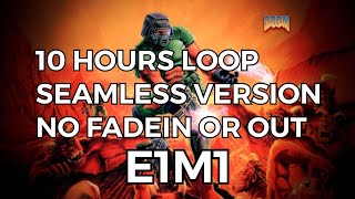 Doom  E1M1  At Dooms Gate  10 HOURS NO FADEINOUT [upl. by Adriana117]