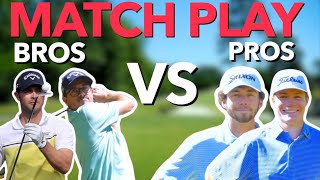 George AND Wesley Take on Two Pros Crazy 2v2 Best Ball Match 9 Holes  Bryan Bros Golf [upl. by Ahsirahc]