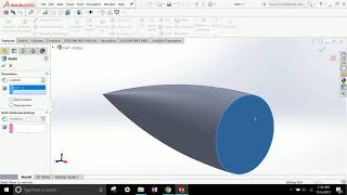 How to Design a Nosecone in Solidworks [upl. by Esylle]