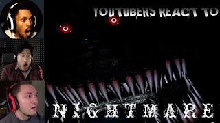 YouTubers React To NIGHTMARE  Jumpscare  FNAF 4 [upl. by Macrae]