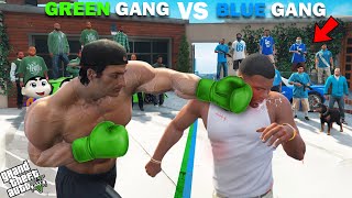 Shinchan Green Gang VS Franklin Blue Gang Fight Challenge In GTA 5 [upl. by Tiena]