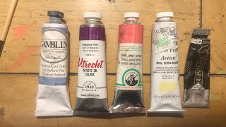 Comparison and review of oil paint brands Gamblin Utrecht Old Holland Winsor Newton Rembrandt [upl. by Hesler]