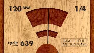 120 BPM 14 Wood Metronome HD [upl. by Lyrret]