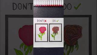 How to Draw a Rose ✍️✨🌹 art drawing tutorial [upl. by Abraham]