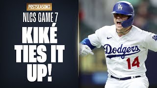 Dodgers Kiké Hernandez TIES IT UP with HUGE solo shot in NLCS Game 7 [upl. by Marigolda]