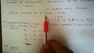 buckingham pi theorem determining pi terms [upl. by Anoek]