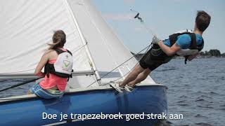 Randmeer zeilboot trapezetechniek [upl. by Nanon]