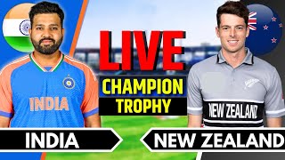 India vs New Zealand Match 12  Live Cricket Match Today  IND vs NZ  Champions Trophy Last 40 Ov [upl. by Akinuahs]