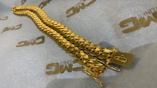 Making a Pure Gold Cuban Link Chain Handmade 24 Karat [upl. by Ayahs]